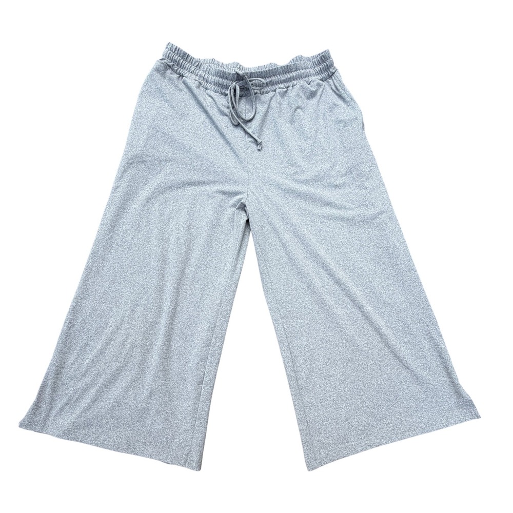 DiBaolong Women's Gray Wide Leg Lounge Pants XXL Drawstring Pull On Soft